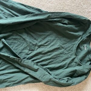 Burts Bee’s Unisex Forest Green Long Sleeve Tee